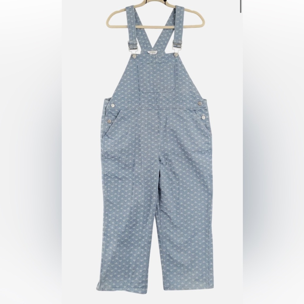 Storia denim heart overalls NWT